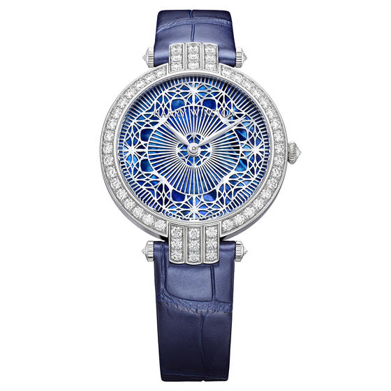 Discount Harry Winston PREMIER PEARLY LACE AUTOMATIC 36MM White gold watch replica